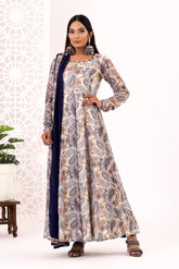 Cream printed anarkali - kasumi.in